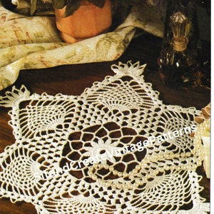 Vintage Crochet Pineapple Cluster Doily