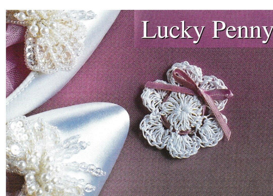 Vintage Crochet Lucky Penny for a Bridal Shoe - Etsy