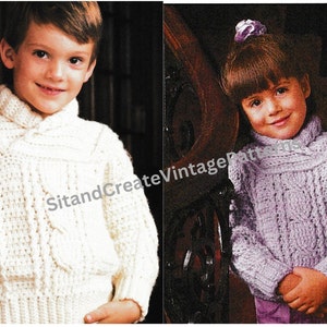 Vintage Crochet  Childs Sweater