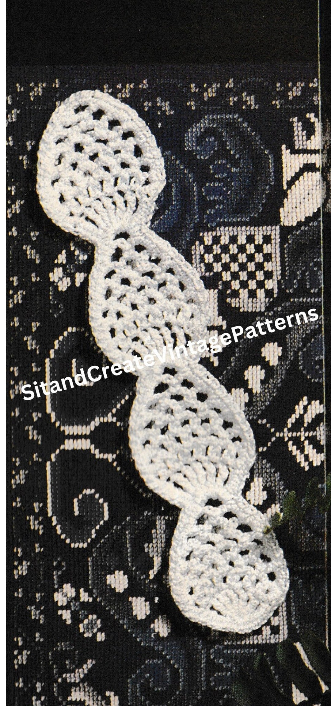 Vintage Crochet Pineapple Bookmark Etsy