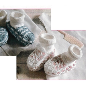 Vintage Crochet Baby Bootie Socks