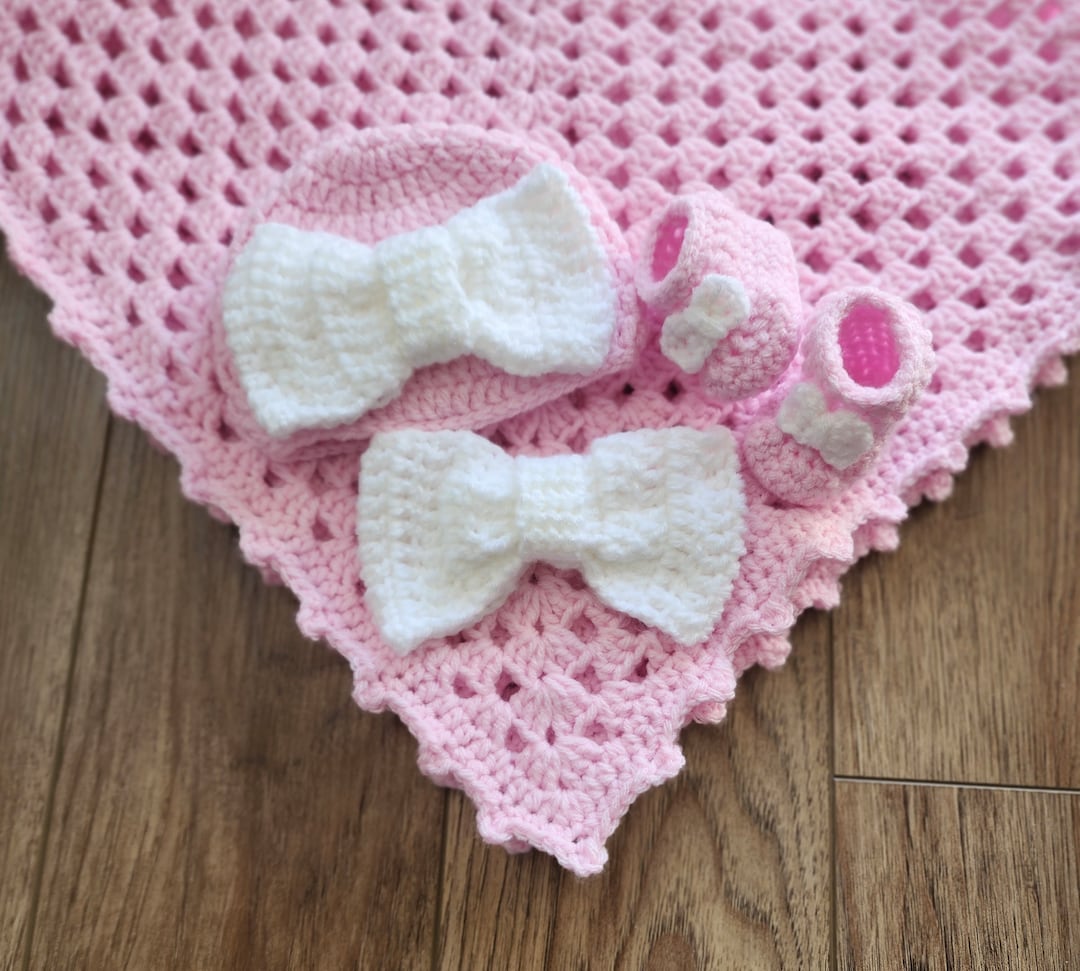 Crochet Baby Girl Layette Set Etsy