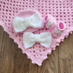 Gehäkelte Baby Mädchen Bettwäsche Set