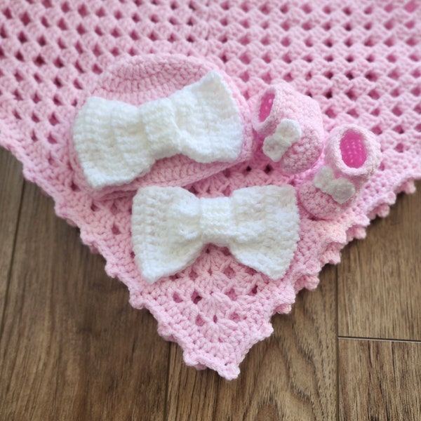 Crochet Baby Girl Layette Set
