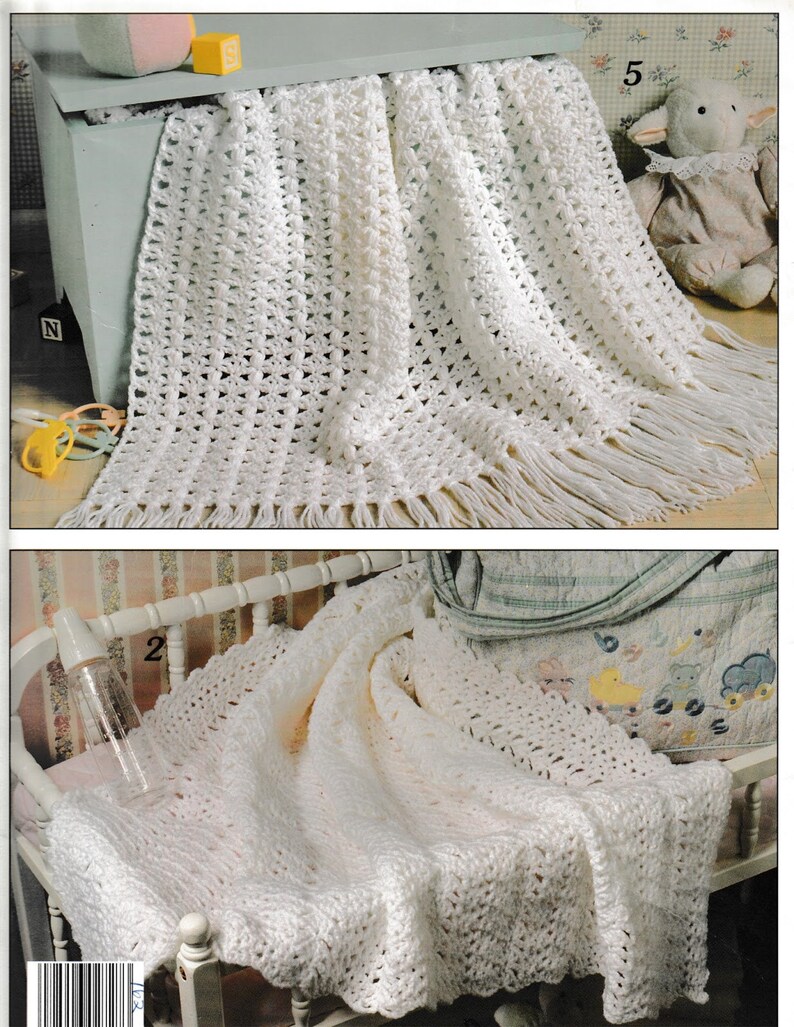 Vintage Crochet Baby Afghan Pattern Etsy