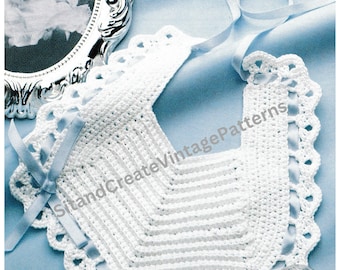 Vintage Crochet Pretty Baby Bib