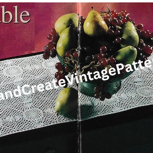 Vintage Crochet Motif Table Runner