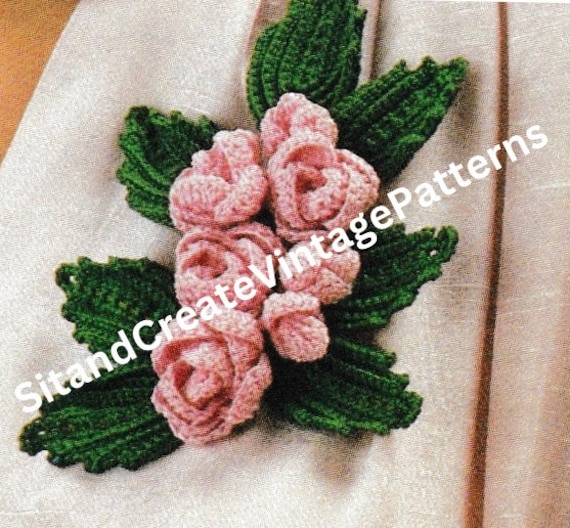 28 Vintage Rose Crochet Patterns: Add Old-World Charm to Your Creations 17 Vintage Crochet Rose Corsage