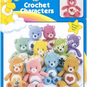 Vintage  Crochet Care Bears