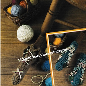 Vintage Crochet Rocking Chair Booties
