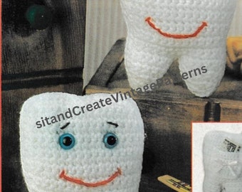 Vintage crochet Tooth Fairy Pillows