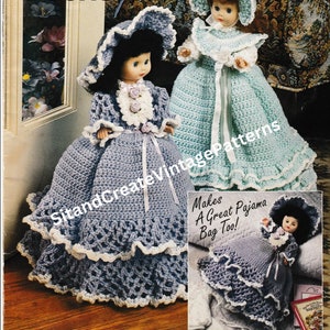 Topes de puerta vintage de crochet con forma de muñeca