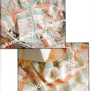 Vintage Crochet Baby Shells layette Set