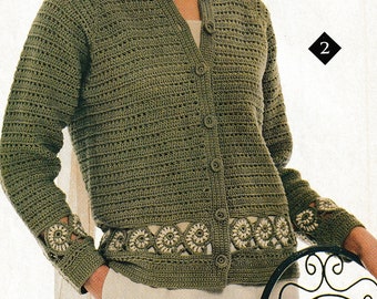 Vintage Crochet Shell Cardigan