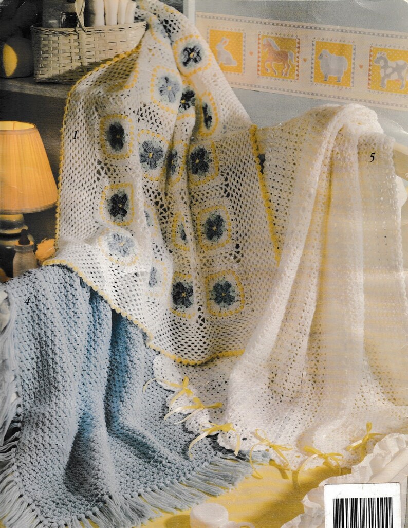 Vintage Crochet Baby Afghan Pattern Etsy