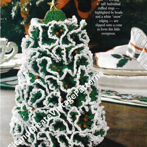 Vintage Crochet Ruffled Mini Tree