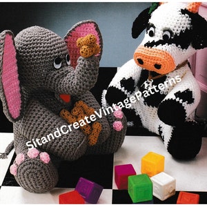 Vintage Crochet Doorstop Animals