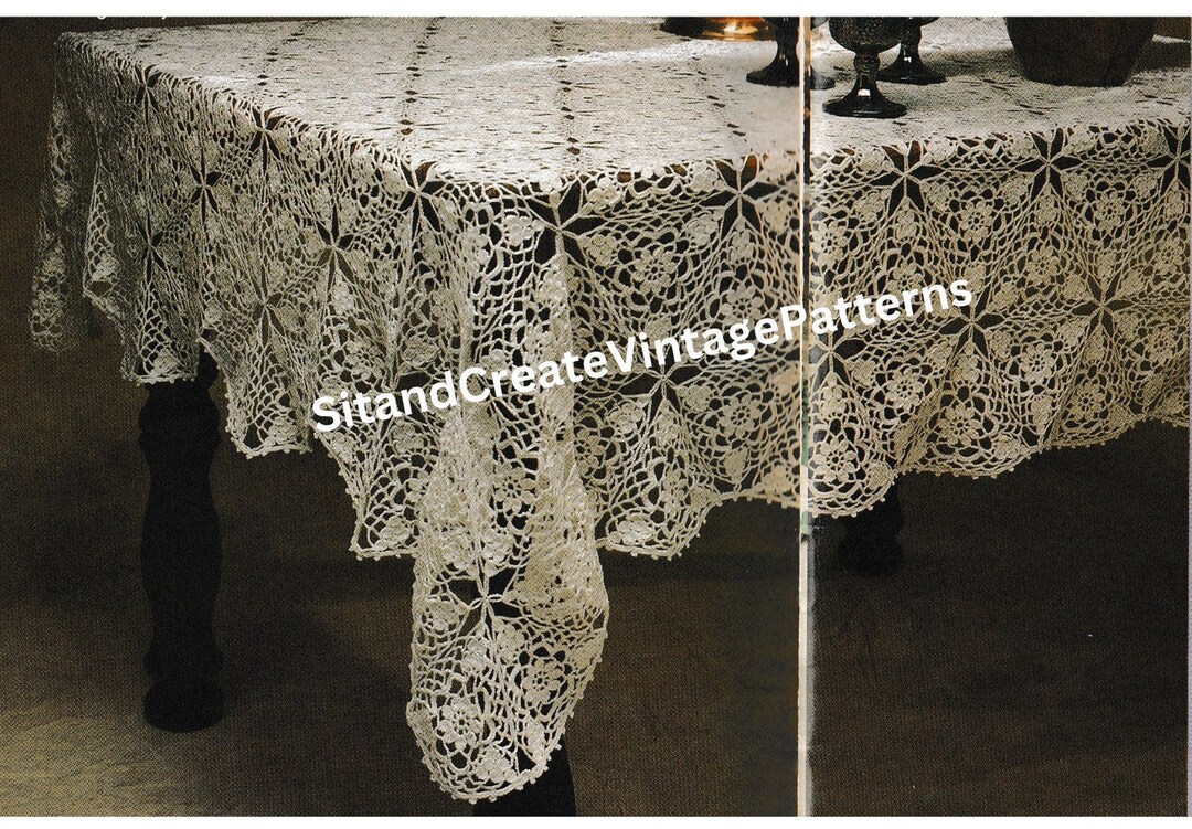 Triangular Tablecloth Crochet Floral Triangle Tablecloth - Etsy