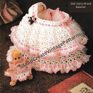 Vintage häkeln Dolly Tote-Along Stubenwagen