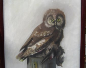フクロウの版画 1893年の彫刻 - Etsy 日本