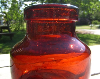 Vintage Vase von Kosta Boda aus Schweden von Erik Höglund: Bernsteinfarbenes Glas mit Blasen