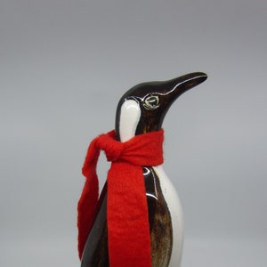 Vintage Schwedische Ego Stengods glasierte Keramik Pinguin Figur Skandinavische Steinzeug Figur 1970er 1980er Keramik Vogel Skulptur Made in Sweden