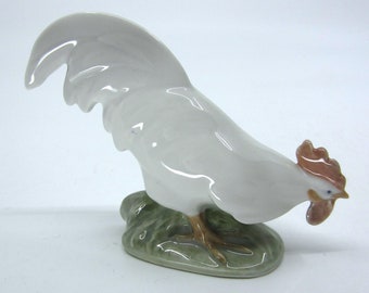 Vintage Danish Royal Copenhagen porcelain rooster figurine Designer Christian Thomsen Decorative hand painted bird statuette Made in Denmark