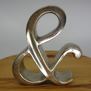 Signo de Ampersand / And vintage, figura de heavy metal, década de 1970 y 1980, elegante adorno simbólico, decoración de escritorio o estante, regalo para diseñador tipográfico, logotipo y