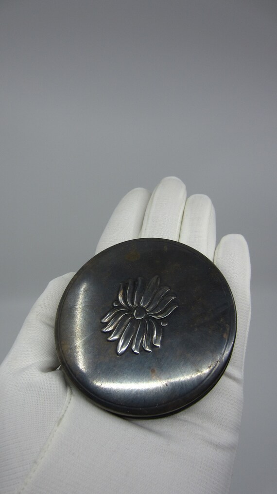 Vintage silverplated powder compact 1930s 1940s G… - image 3