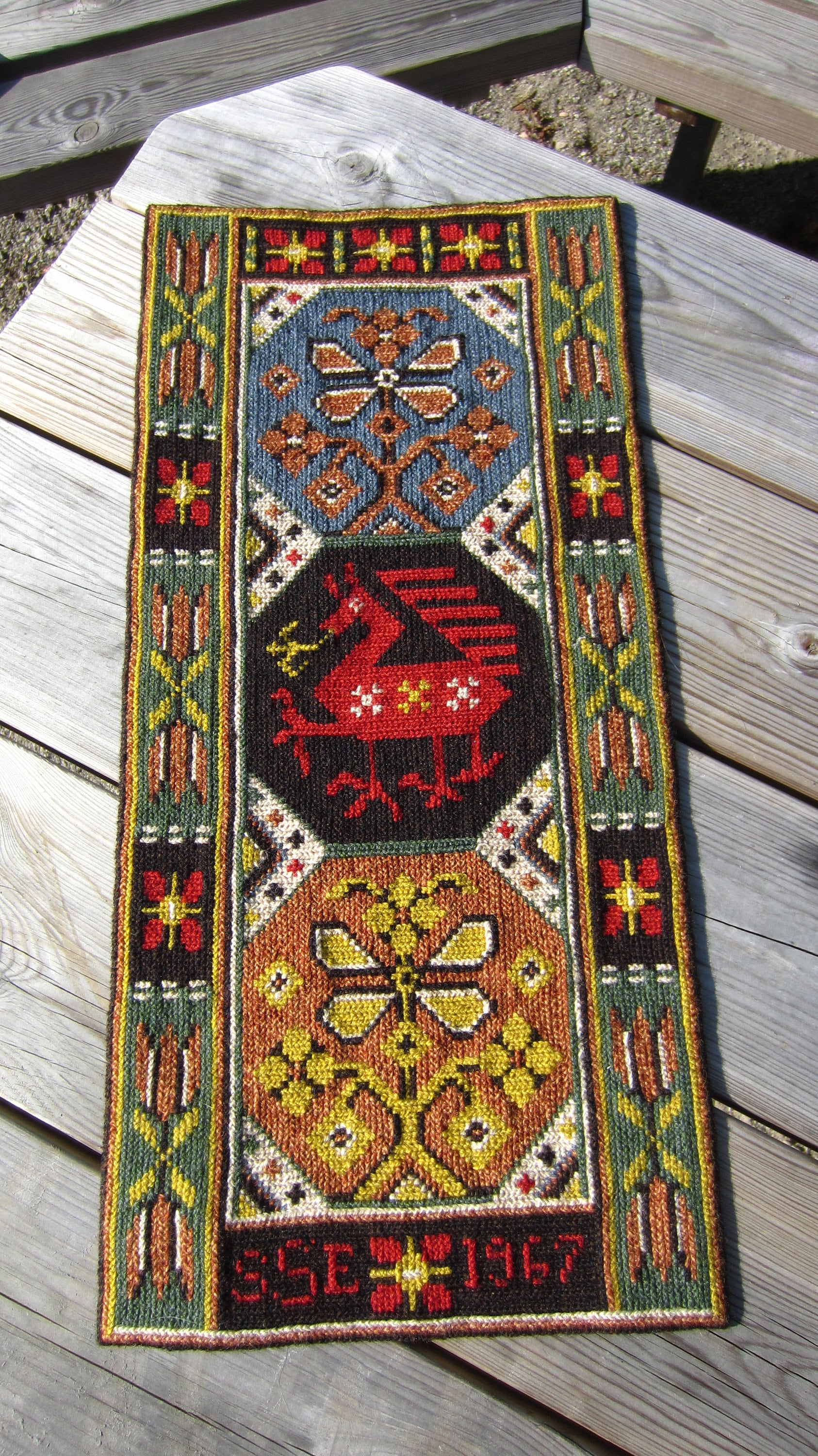 ヴィンテージ スウェーデン製 壁掛け Bäckahästen スカニア地方の民話