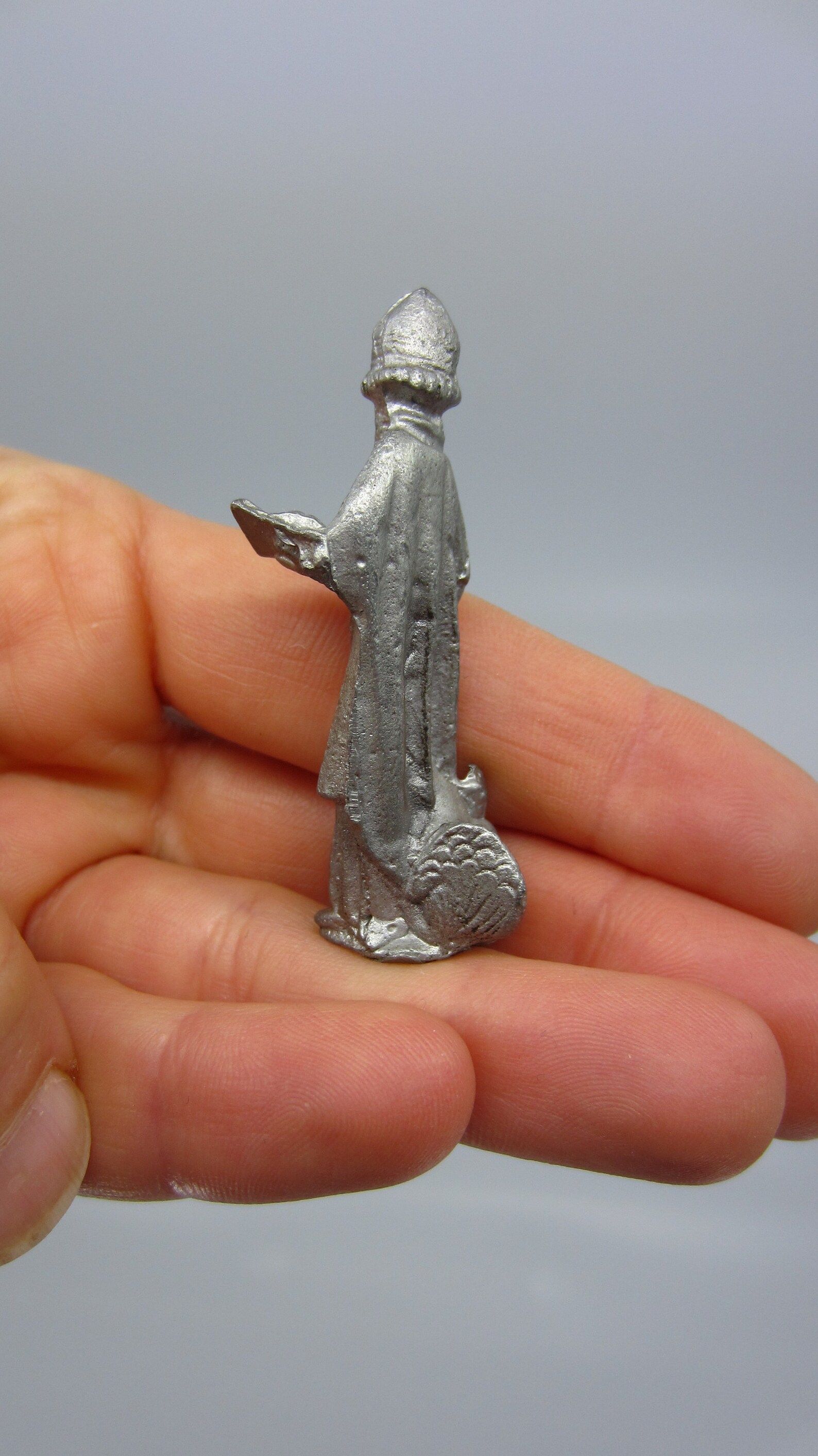 A Set of Four Vintage Pewter Figurines of Saints Our Lady / Etsy