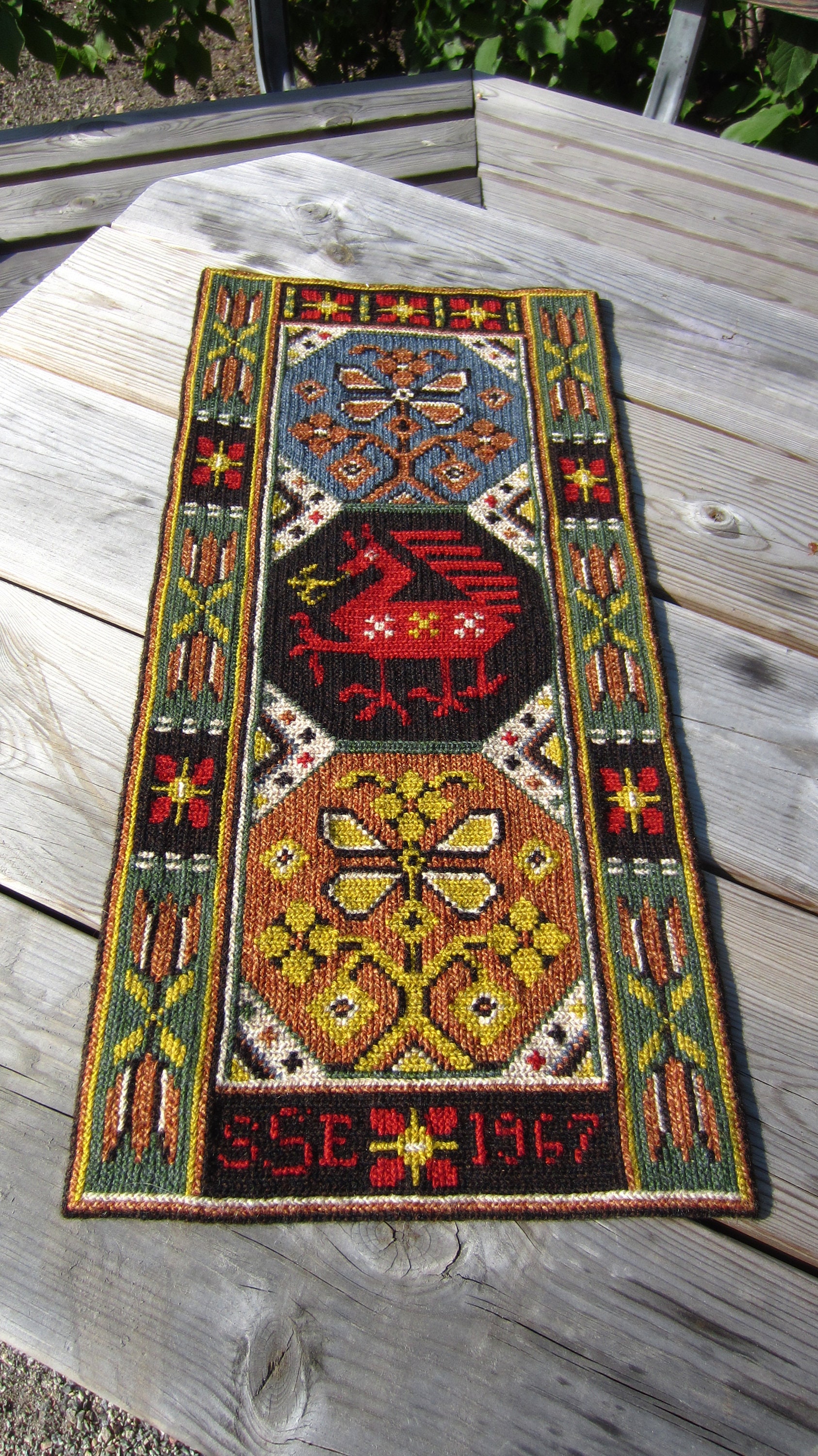 ヴィンテージ スウェーデン製 壁掛け Bäckahästen スカニア地方の民話