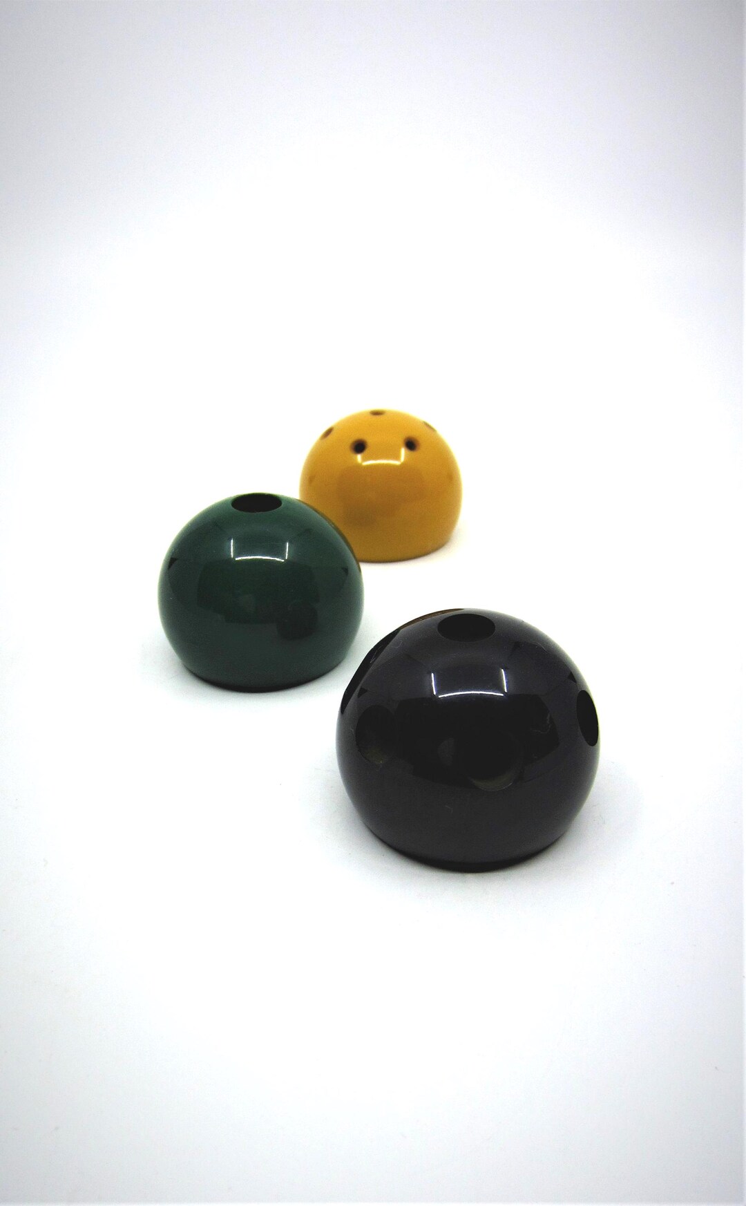 Mystery Set of 3 Vintage Bakelite / Early Plastic Balls Cocktail Stick ...