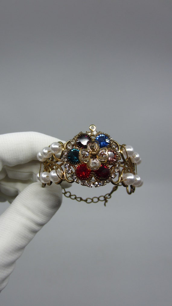 Unique vintage craft bracelet from pendant & cuff… - image 6