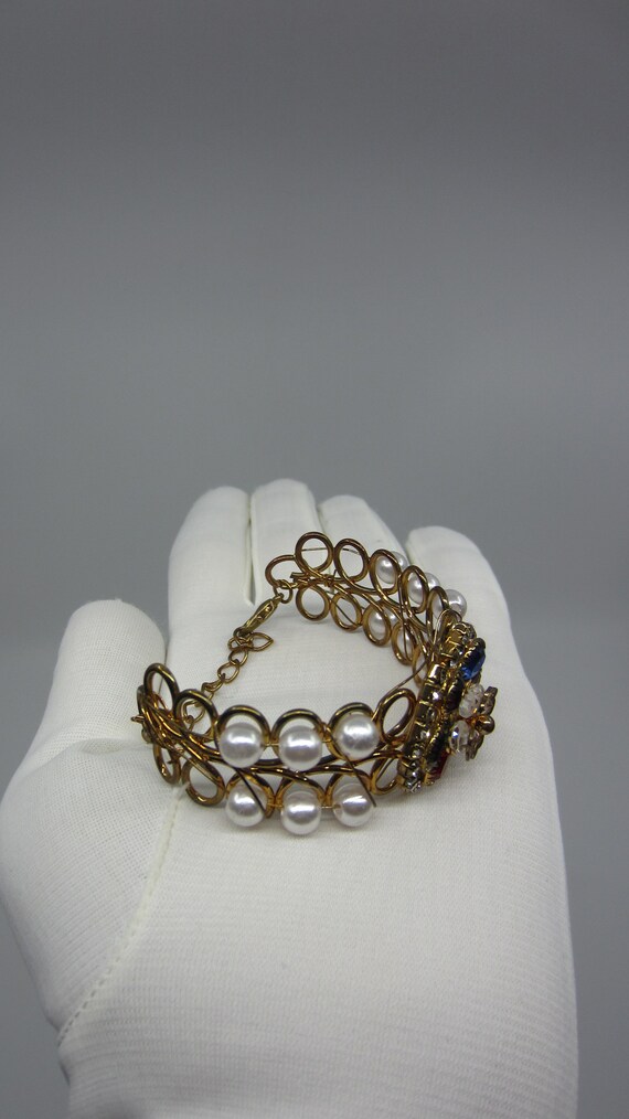 Unique vintage craft bracelet from pendant & cuff… - image 10