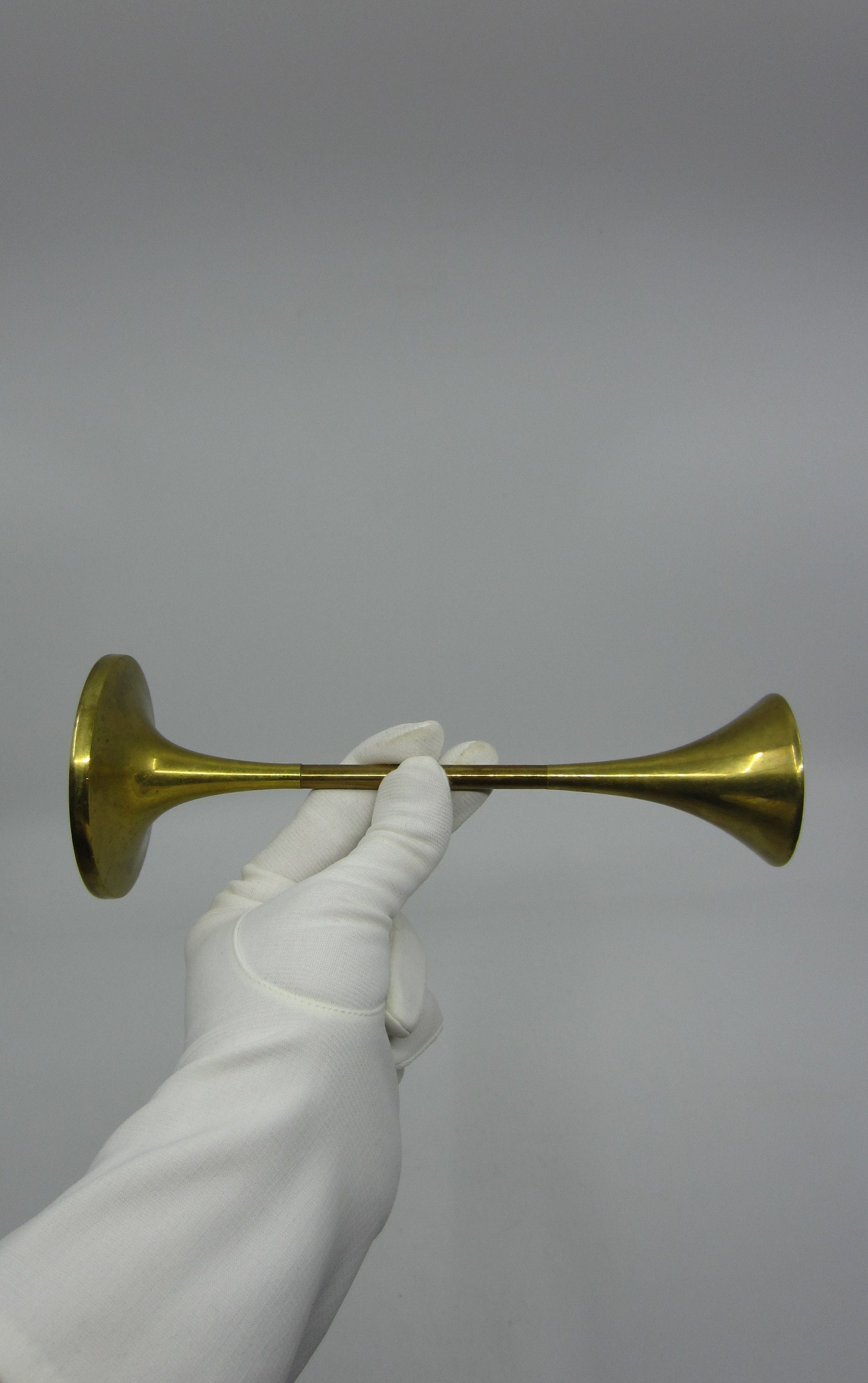 ヴィンテージ デンマーク製 ハンドメイド トランペット型 真鍮