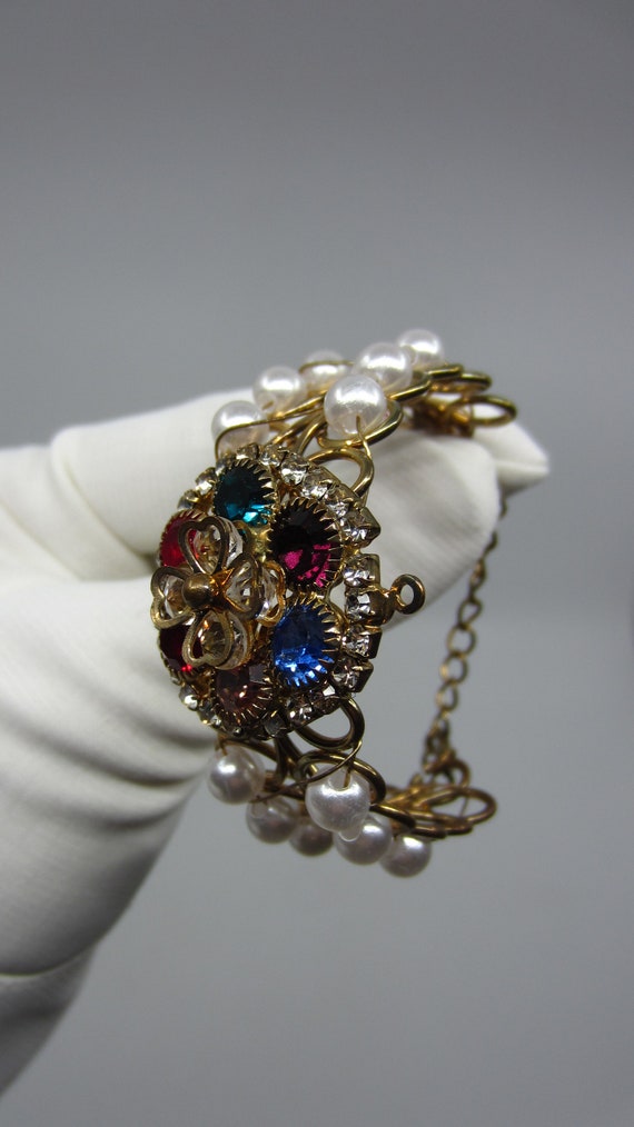 Unique vintage craft bracelet from pendant & cuff… - image 7
