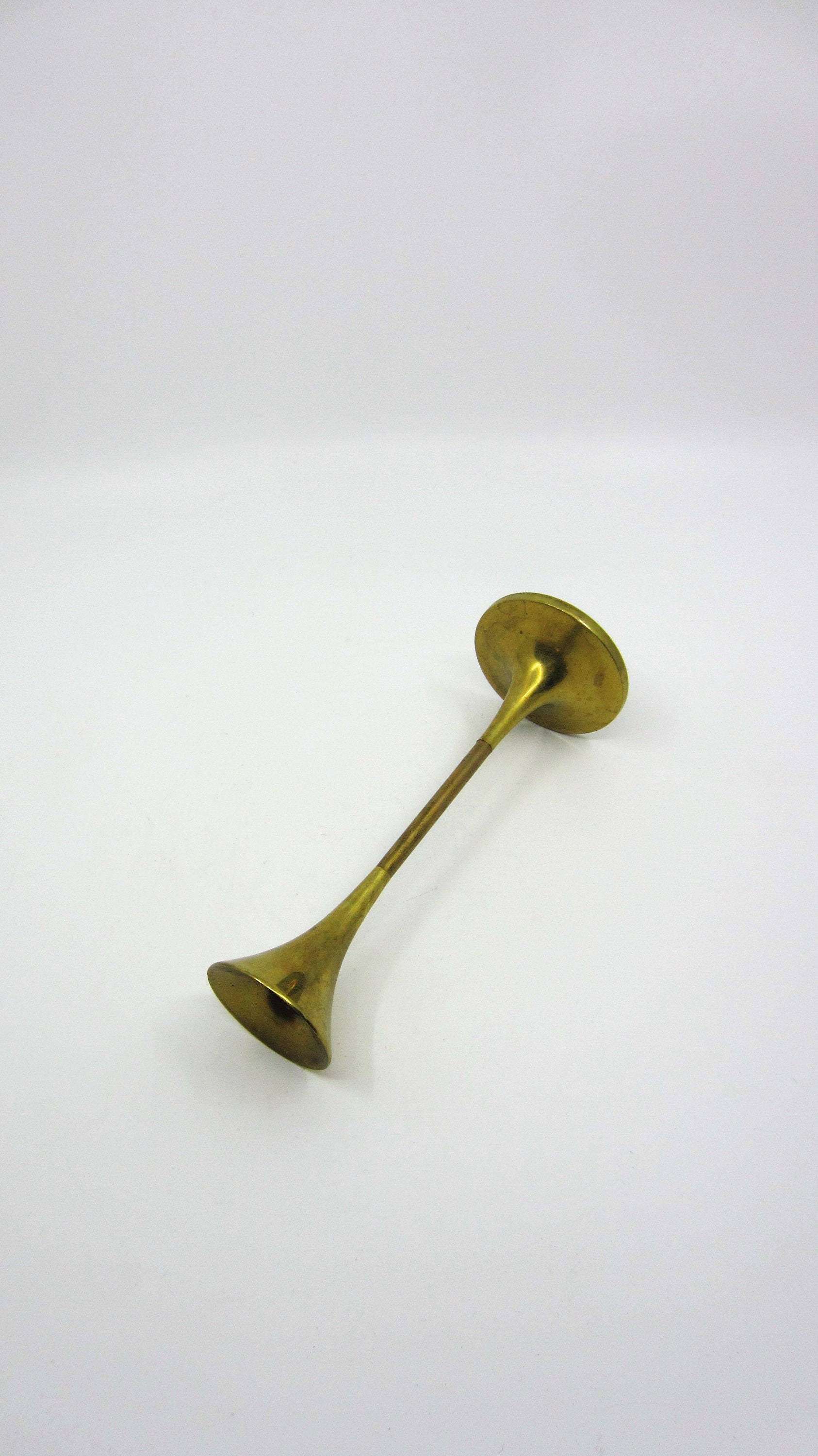 ヴィンテージ デンマーク製 ハンドメイド トランペット型 真鍮