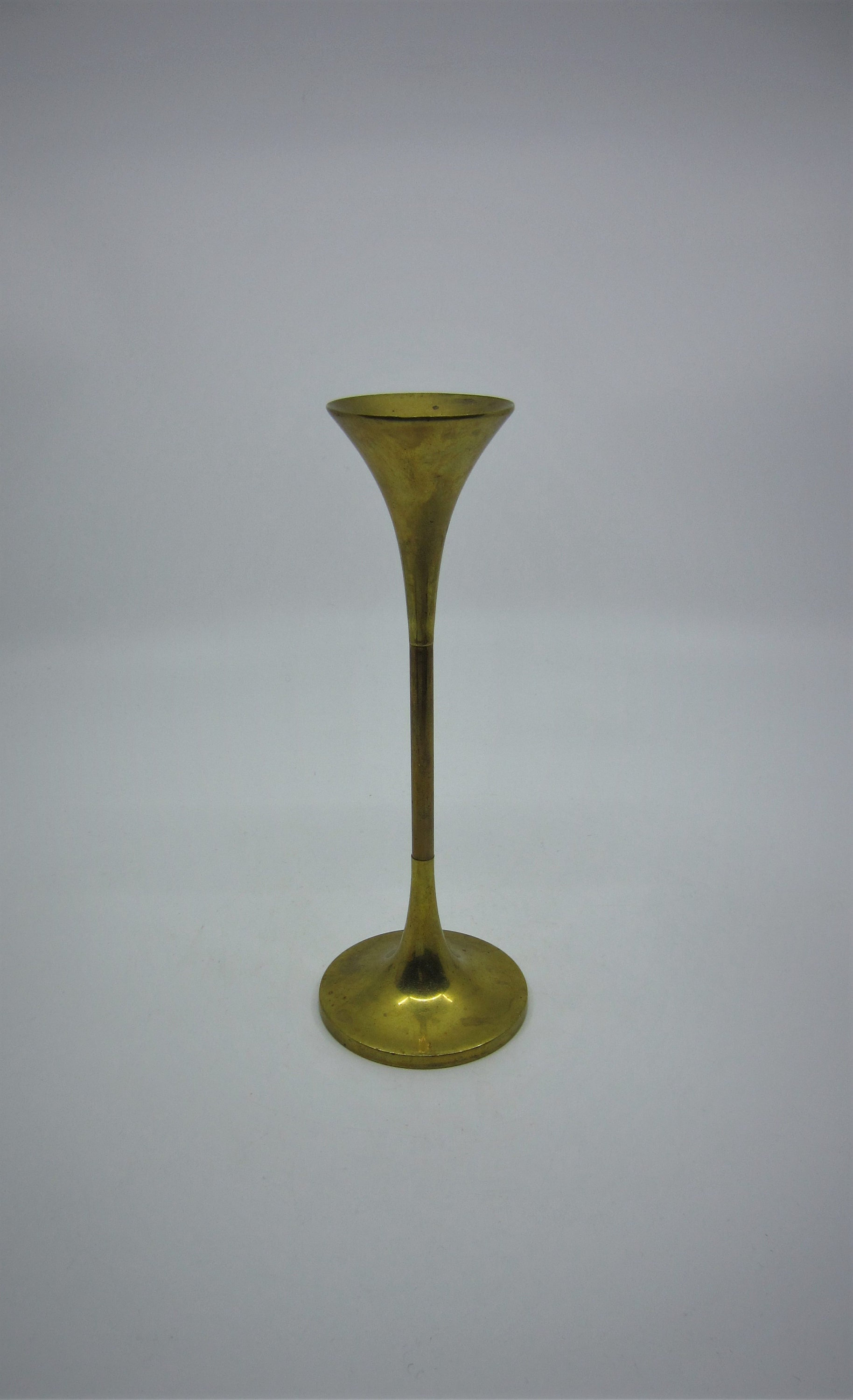 ヴィンテージ デンマーク製 ハンドメイド トランペット型 真鍮