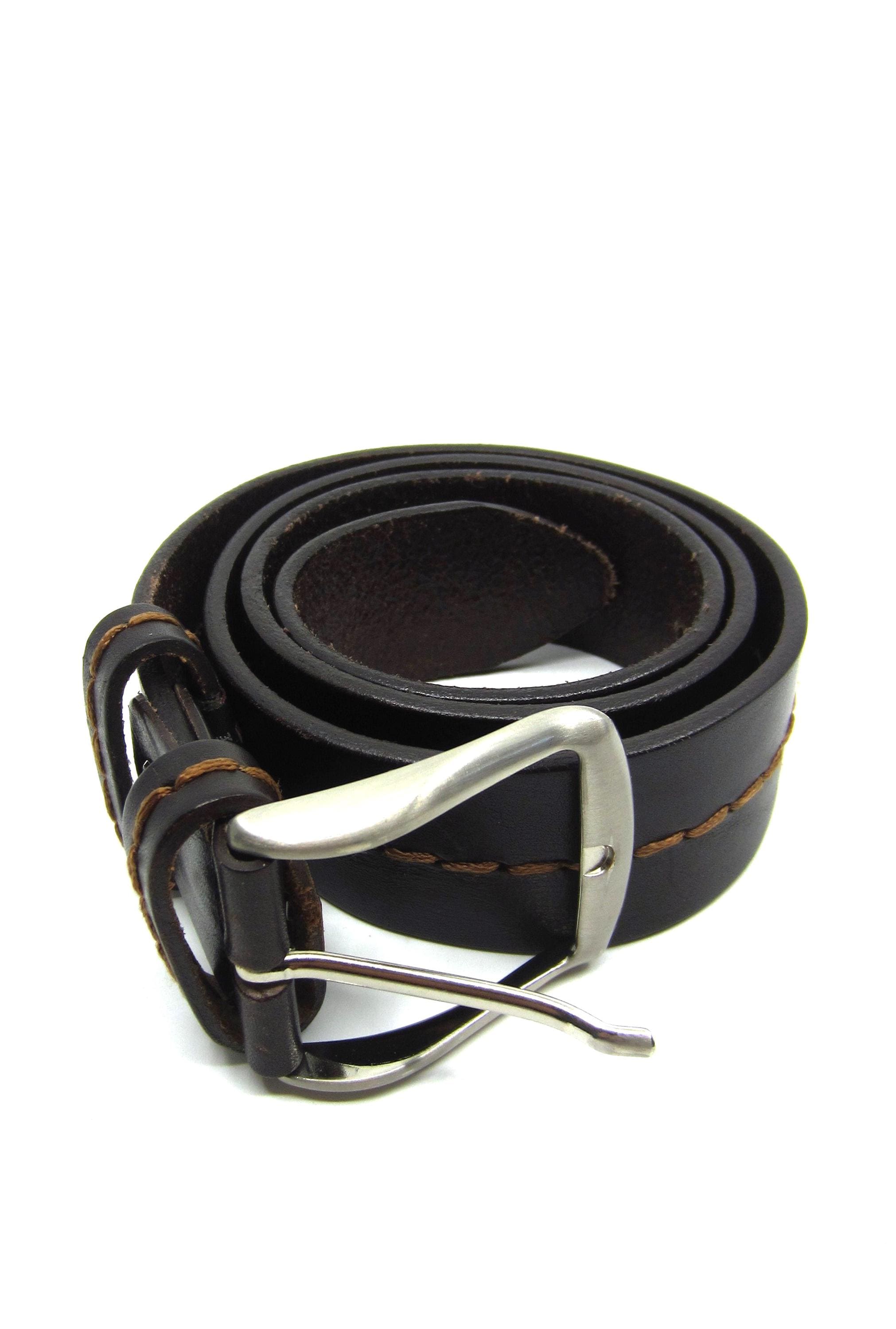 Black vintage Italian Leather Belt with Millefiori glass Accent. MCW New York. Murano Watches | Murano millefiori watch with leather band  main image 3