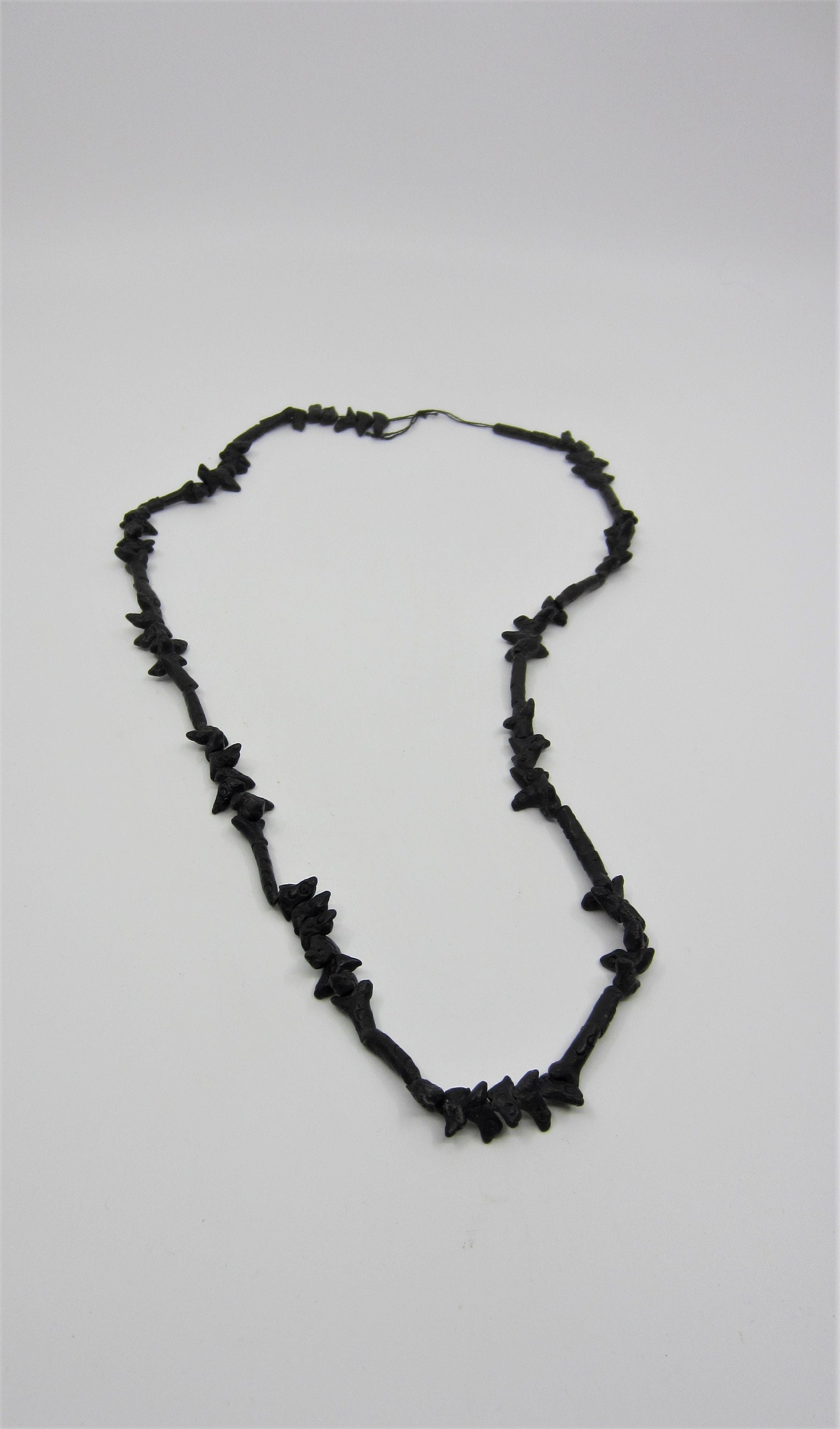 ビンテージ　メキシコ　オアハカ　ねこの黒陶オブジェ　猫　民藝　工芸品　クラフト 黒陶の人魚 - LABRAVA [メキシコ 民芸 フォークアート 雑貨]