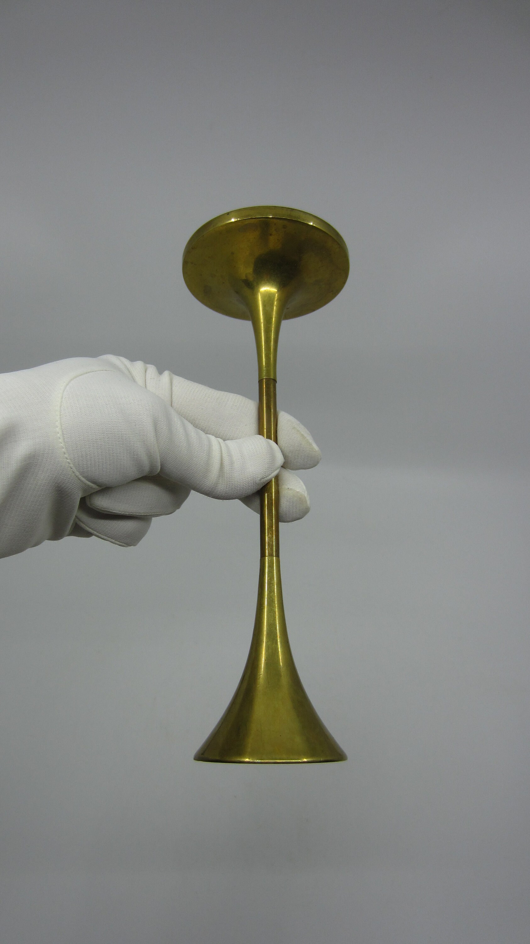 ヴィンテージ デンマーク製 ハンドメイド トランペット型 真鍮