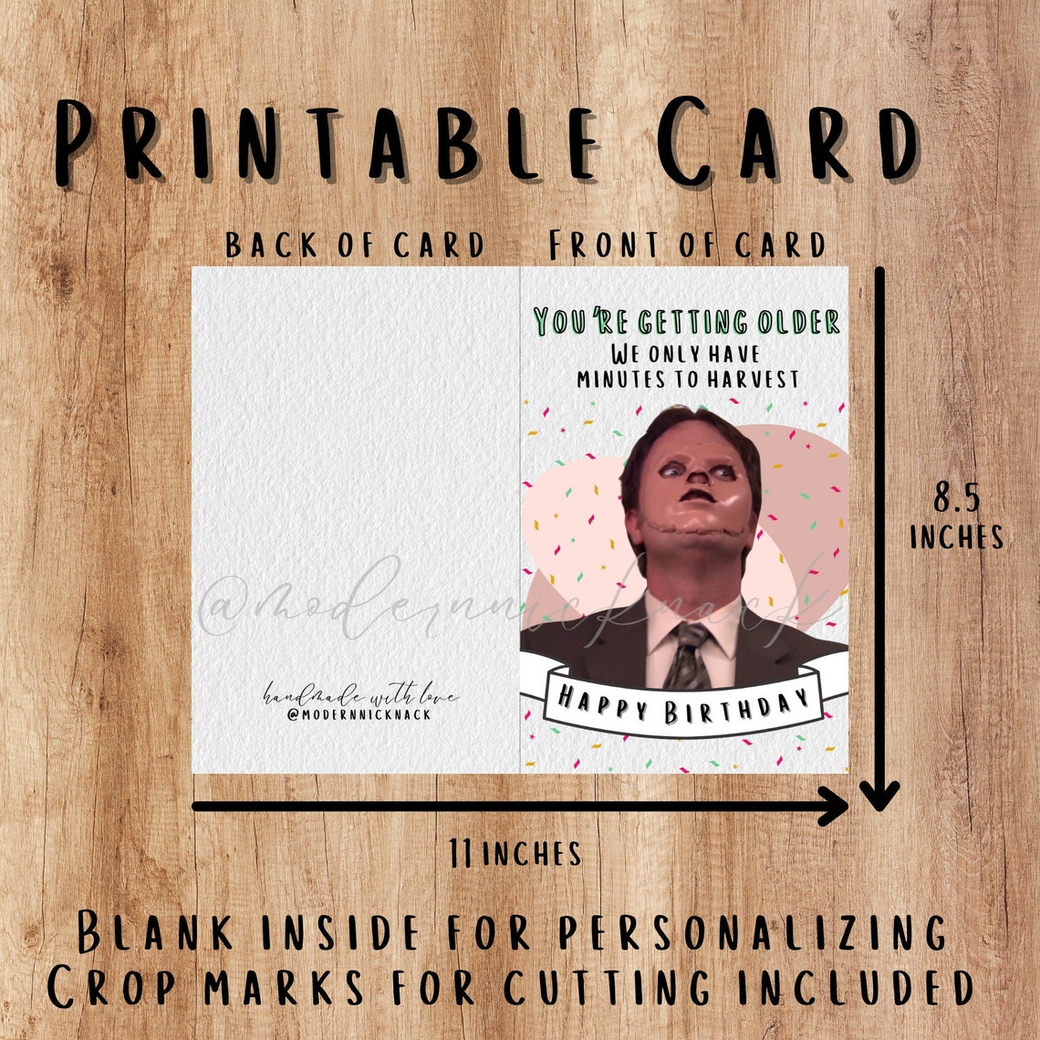 Printable the Office Birthday Card the Office Digital - Etsy