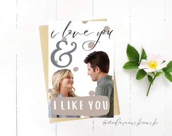 I Love You and I Like You Parks and Rec Inspired Card | Parks and Rec Anniversary | Parks and Rec Valentines Day| Print From Home | Digital