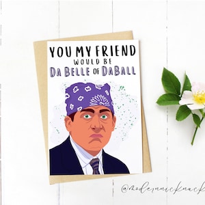 Printable The Office Grußkarte | Das Büro | Digitale Download Karte | Michael Scott| Prison Mike| Sofort Download | Grußkarte |