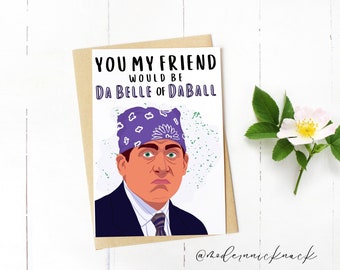 Printable The Office Greeting Card | The Office | Digital Download Card | Michael Scott| Prison Mike| Instant Download| Greeting Card|