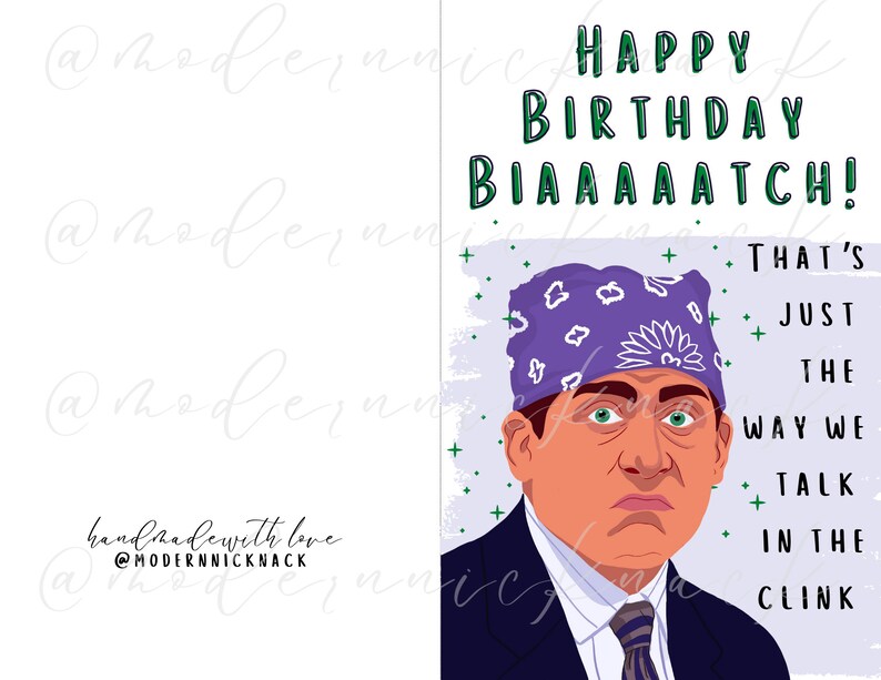 Printable the Office Birthday Card the Office TV Digital | Etsy
