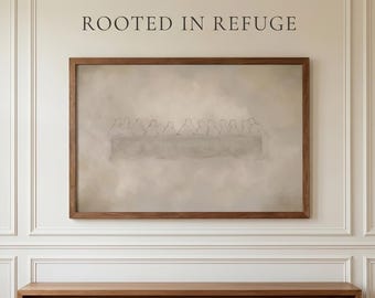 Last Supper Art Print | Framed Biblical Wall Decor | Large Christian Canvas Art | Modern Faith Home Decor | Religious Gift V3