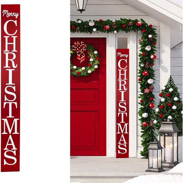 Tall Wooden Merry Christmas Sign, Christmas Porch Decor, Christmas Decor, Christmas Door Sign, Christmas Welcome Sign, Christmas Decor