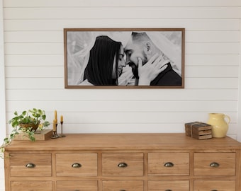 Custom Wedding Photo Print: Rustic or Ornate Framed Family Portrait